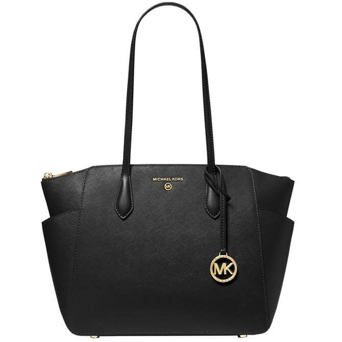 Michael Michael Kors Marilyn Medium Black Saffiano Leather Tote Bag